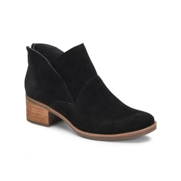 Kork Ease Maldon Suede Curved Bootie in Black - Picture 1 of 13